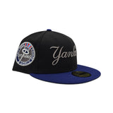 Black New York Yankees Dark Royal Blue Visor Gray Bottom 1962 World Series Side Patch New Era 59Fifty Fitted