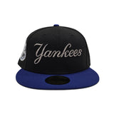 Black New York Yankees Dark Royal Blue Visor Gray Bottom 1962 World Series Side Patch New Era 59Fifty Fitted