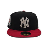 Black New York Yankees Red Visor Gray Bottom 1942 All Star Game Side Patch New Era 59Fifty Fitted