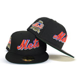 Black Script New York Mets Green Bottom 40th Anniversary Side Patch New Era 59Fifty Fitted