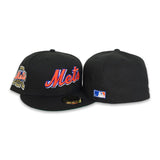 Black Script New York Mets Green Bottom 40th Anniversary Side Patch New Era 59Fifty Fitted