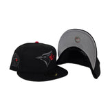 Black Toronto Blue Jays Gray Bottom 40th Season Side Patch New Era 59Fifty Fitted