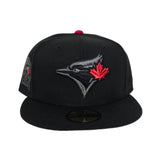 Black Toronto Blue Jays Gray Bottom 40th Season Side Patch New Era 59Fifty Fitted