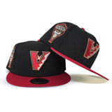 Black Upside Down Arizona Diamondbacks Red Visor Gray Bottom 1998 Inaugural Season New Era 59Fifty Fitted