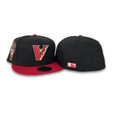 Black Upside Down Arizona Diamondbacks Red Visor Gray Bottom 1998 Inaugural Season New Era 59Fifty Fitted