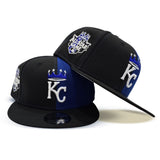 Black Royal Blue Split Kansas City Royals Black Visor Gray Bottom 2012 All Star Game Side Patch New Era 9fifty Snapback