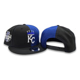 Black Royal Blue Split Kansas City Royals Black Visor Gray Bottom 2012 All Star Game Side Patch New Era 9fifty Snapback