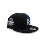 Black Royal Blue Split Kansas City Royals Black Visor Gray Bottom 2012 All Star Game Side Patch New Era 9fifty Snapback