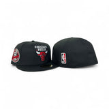 Black Chicago Bulls Gray Bottom 6X Champions Side Patch New Era 59Fifty Fitted