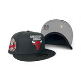 Black Chicago Bulls Gray Bottom 6X Champions Side Patch New Era 59Fifty Fitted