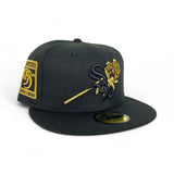 Black Chicago White Sox Rose Logo Gray Bottom 95 Years Side Patch New Era 59Fifty Fitted