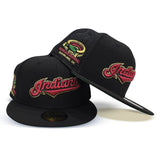 Black Trucker Cleveland Indians Green Bottom Cleveland Municipal Field Side Patch 59fifty Fitted