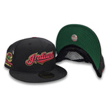 Black Trucker Cleveland Indians Green Bottom Cleveland Municipal Field Side Patch 59fifty Fitted