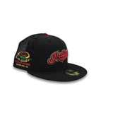 Black Trucker Cleveland Indians Green Bottom Cleveland Municipal Field Side Patch 59fifty Fitted