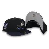 Black Detroit Tigers Mascot Logo Navy Blue Visor Gray Bottom 2000 All Star Game Side Patch New Era 59Fifty Fitted