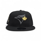 Black Gold Toronto Blue Jays Gray Bottom 30th Season Side Patch New Era 9fifty Snapback