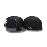 Black Kansas City Royals Dark Gray Visor Gray Bottom 2012 All Star Game Side Patch New Era 59Fifty Fitted