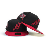 Black New Jersey Devils Red Visor Green Bottom 30th Anniversary Side Patch New Era 59Fifty Fitted