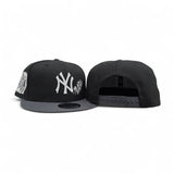 Black New York Yankees Rose Logo Dark Gray Visor Gray Bottom 2000 Subway Series Side Patch New Era 9Fifty Snapback