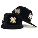 Black Velvet New York Yankees Grey Bottom 100th Anniversary Side Patch New Era 59Fifty Fitted