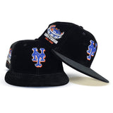 Black Velvet New York Mets Royal Blue Velvet Visor Gray Bottom Shea Stadium Side Patch New Era 59Fifty Fitted