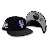 Black Velvet New York Mets Royal Blue Velvet Visor Gray Bottom Shea Stadium Side Patch New Era 59Fifty Fitted