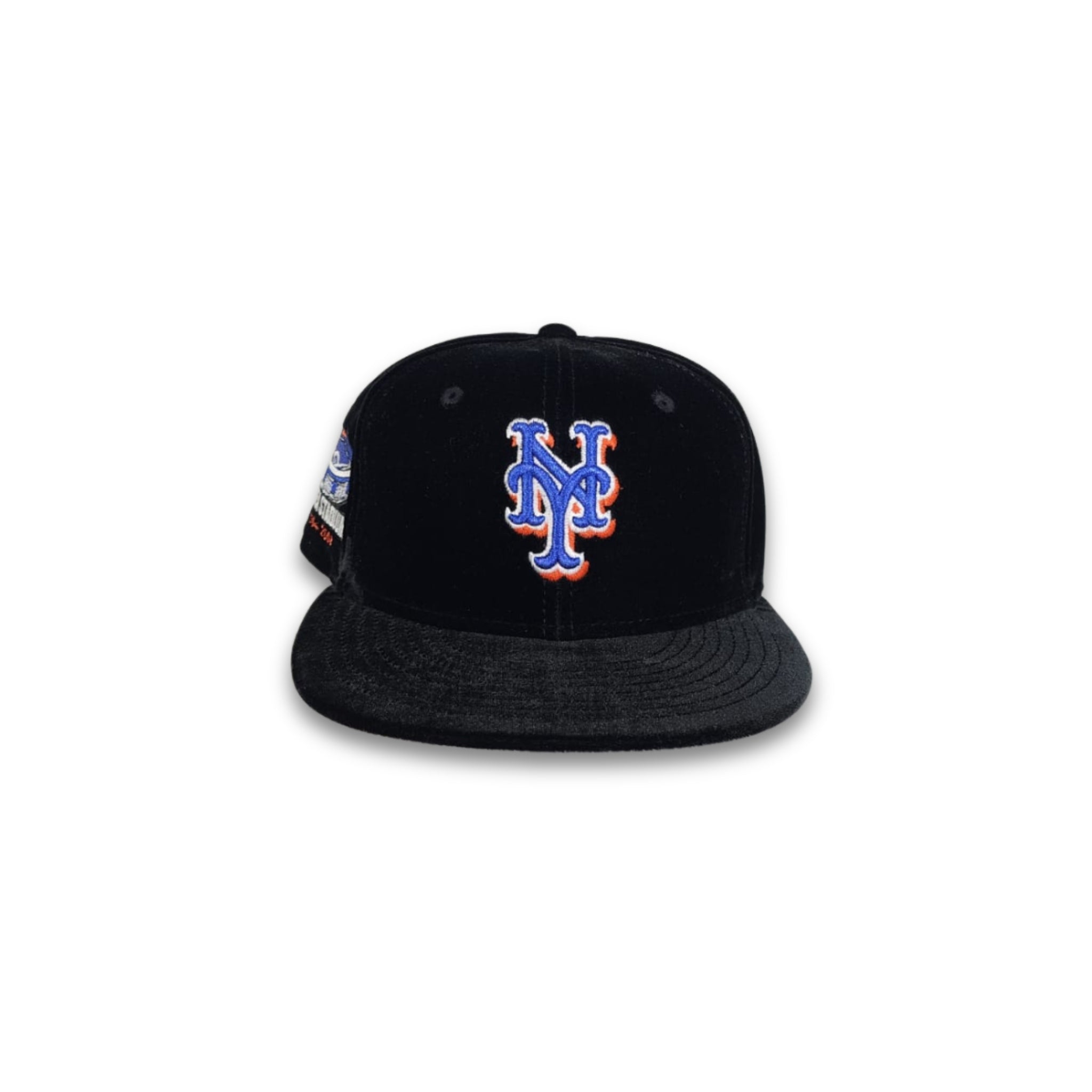 Black Velvet New York Mets Royal Blue Velvet Visor Gray Bottom Shea Stadium  Side Patch New Era 59Fifty Fitted