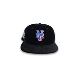 Black Velvet New York Mets Royal Blue Velvet Visor Gray Bottom Shea Stadium Side Patch New Era 59Fifty Fitted