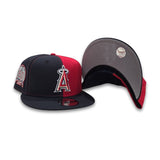 Navy Blue Red Split Los Angeles Angels 50th Anniversary Gray Bottom New Era 9Fifty Snapback Hat