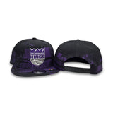 Black Tip Off Sacramento Kings Gray Bottom NBA SAC Side Patch New Era 9Fifty Snapback