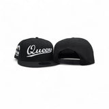 Black Script Queens Gray Bottom Statue of Liberty New York NY Patch New Era 9FIFTY Snapback Hat