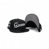 Black Script Queens Gray Bottom Statue of Liberty New York NY Patch New Era 9FIFTY Snapback Hat