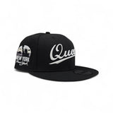 Black Script Queens Gray Bottom Statue of Liberty New York NY Patch New Era 9FIFTY Snapback Hat
