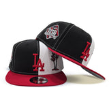 Black White Split Los Angeles Dodgers Palm Tree Red Visor Gray Bottom VIVA Los Dodgers New Era 9Fifty Snapback