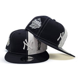 Navy Blue White Split New York Yankees Statue of Liberty Gray Bottom 1999 World Series Side Patch New Era 9Fifty Snapback