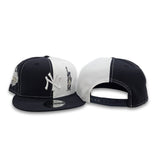 Navy Blue White Split New York Yankees Statue of Liberty Gray Bottom 1999 World Series Side Patch New Era 9Fifty Snapback