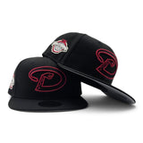 Black Arizona Diamondbacks 2001 World Series Side Patch Gray Bottom New Era 59FIFTY Fitted