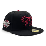 Black Arizona Diamondbacks 2001 World Series Side Patch Gray Bottom New Era 59FIFTY Fitted