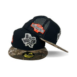 Black Trucker Houston Astros Real Tree Visor Gray Bottom 2004 All Star Game Side Patch New Era 59Fifty Fitted