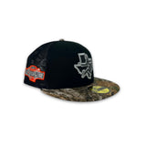 Black Trucker Houston Astros Real Tree Visor Gray Bottom 2004 All Star Game Side Patch New Era 59Fifty Fitted