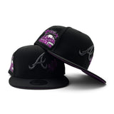 Black Atlanta Braves Rose Purple Bottom 2000 All Star Game Side Patch New Era 9Fifty Snapback