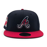 Navy Blue Atlanta Braves Red Visor Gray Bottom 2000 All Star Game Side Patch New Era 59Fifty Fitted