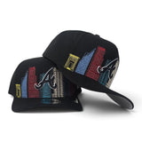 Black Atlanta Braves Gray Bottom City Skyline New Era 9Fifty A-Frame Snapback