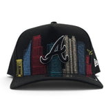 Black Atlanta Braves Gray Bottom City Skyline New Era 9Fifty A-Frame Snapback