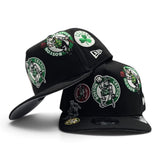Black Boston Celtics Curved Brim Gray Bottom Hardwood Classic Patches New Era 9Fifty A-Frame Snapback