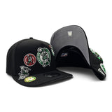 Black Boston Celtics Curved Brim Gray Bottom Hardwood Classic Patches New Era 9Fifty A-Frame Snapback