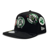 Black Boston Celtics Curved Brim Gray Bottom Hardwood Classic Patches New Era 9Fifty A-Frame Snapback
