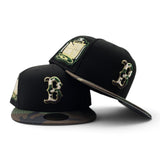 Black Boston Red Sox Woodland Camo Visor Gray Bottom 1999 All Star Game Side Patch New Era 59Fifty Fitted