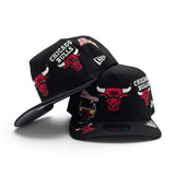 Black Chicago Bulls Curved Brim Gray Bottom Hardwood Classic Patches New Era 9Fifty A-Frame Snapback