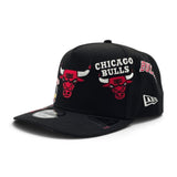 Black Chicago Bulls Curved Brim Gray Bottom Hardwood Classic Patches New Era 9Fifty A-Frame Snapback